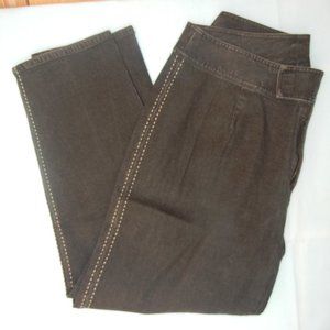 Liz Claiborne Womens Sz 16W Black Jeans Mid Rise Pants Flat Front & Back 2000's